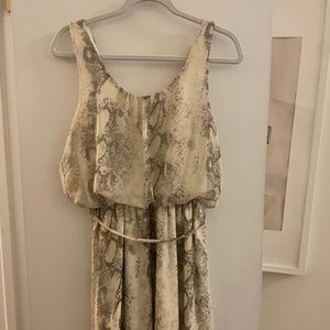 Bar III Reptile Sleeveless Dress with Tie, S